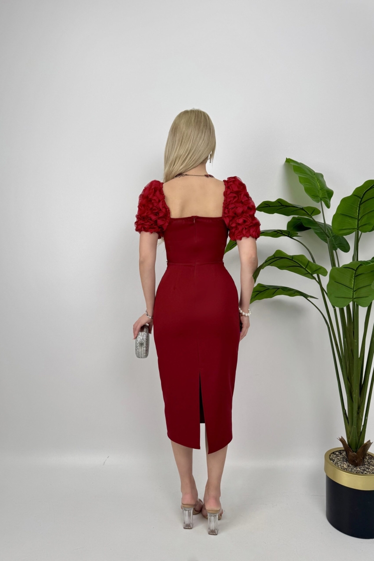 Sleeves Imported Fabric Pearl Deyat Dress