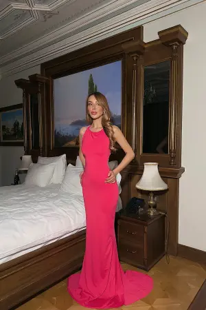 Long Dress WithTie - EYYO ATELIER - Globality Store - Women Clothes Wholesale Turkey