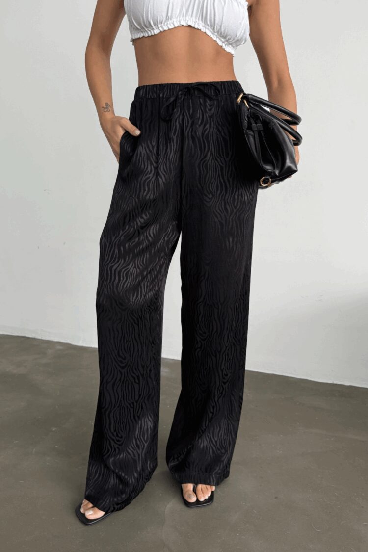 Jacquard Satin Pants