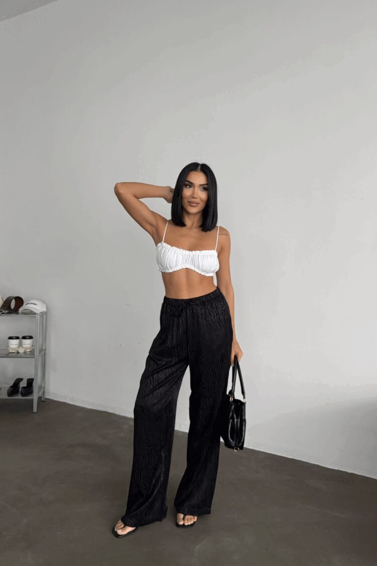 Jacquard Satin Pants
