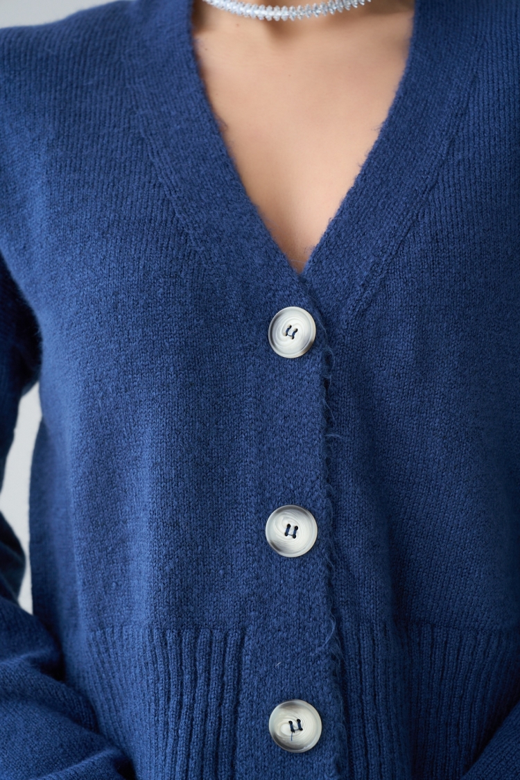 Ribbed Dress Cardigan Suit