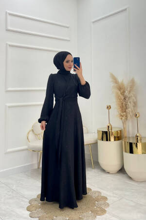 Tie Up Detailed Jacquard Burkini Dress - Mode Roy - Globality Store - Women Clothes Wholesale Turkey