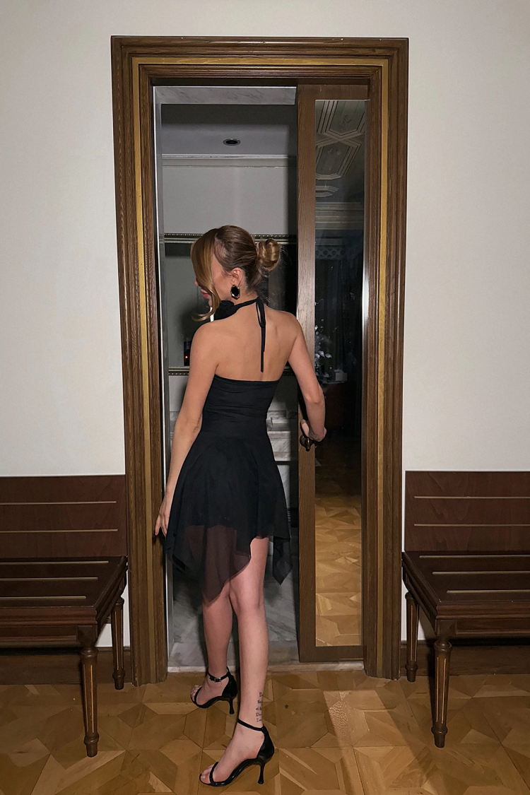 Strapless Rose Detail Dress