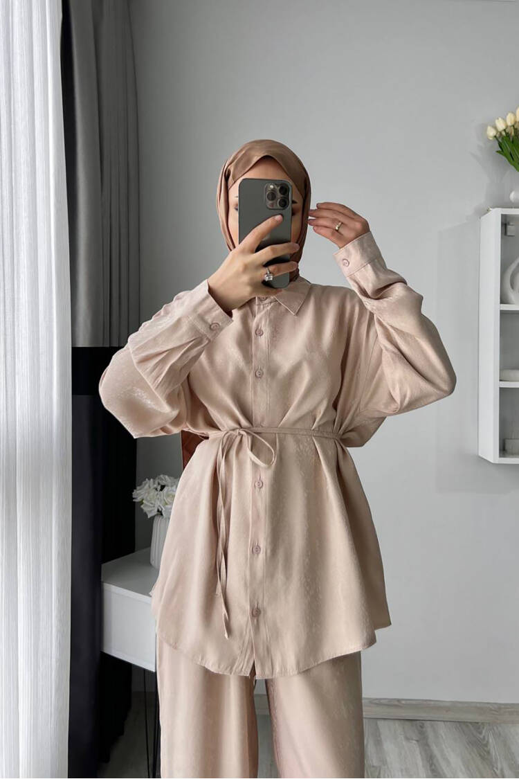 Jacquard Bottom Double Burkini Suit - Mode Roy - Globality Store - Women Clothes Wholesale Turkey