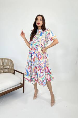 Dress - Multicolored - Fame - Globality Store - Women Clothes Wholesale Turkey