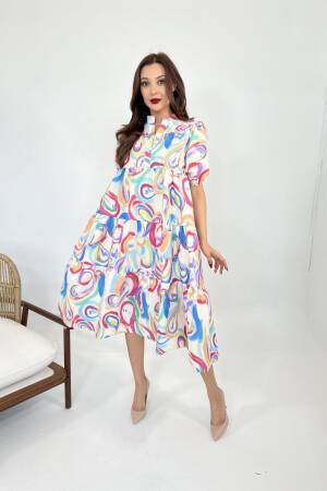 Dress - Multicolored - Fame - Globality Store - Women Clothes Wholesale Turkey