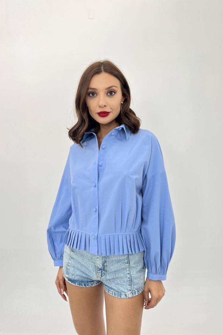 Pleat Detailed Shirt - Dark