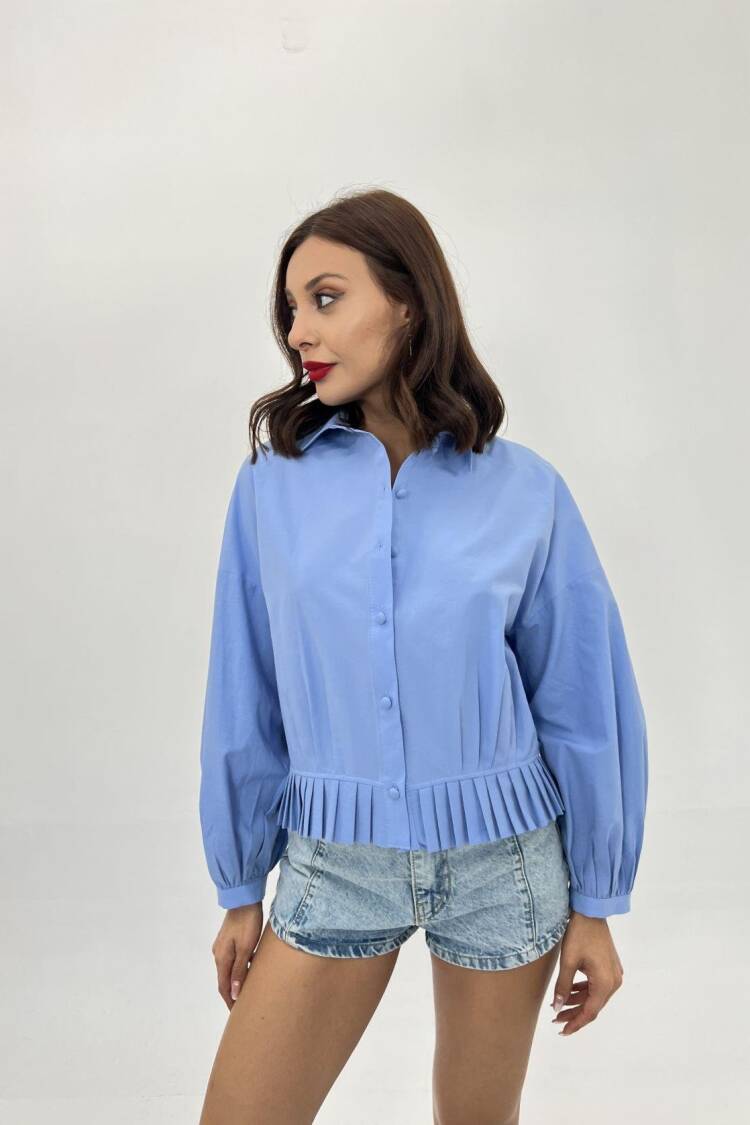 Pleat Detailed Shirt - Dark