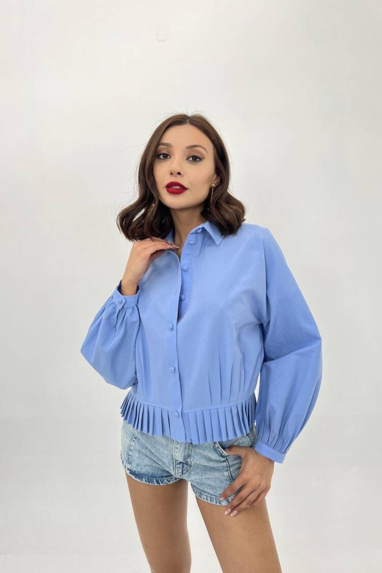 Pleat Detailed Shirt - Dark