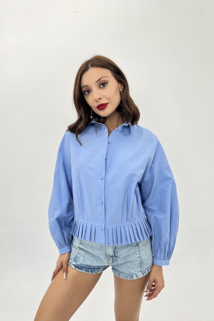 Pleat Detailed Shirt - Dark