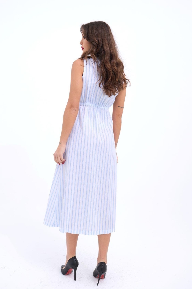 Striped Dress - White &