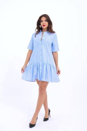 Striped Dress - Fame - Globality Store - Women Clothes Wholesale Turkey