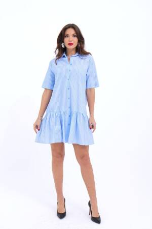 Striped Dress - Fame - Globality Store - Women Clothes Wholesale Turkey