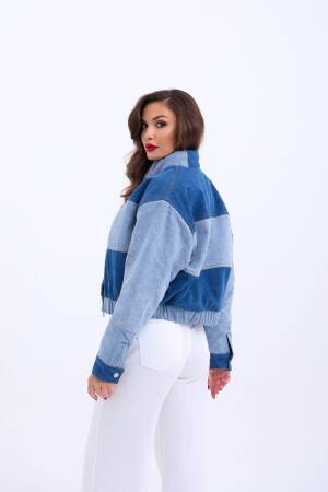 Coat - Blue - Fame - Globality Store - Women Clothes Wholesale Turkey