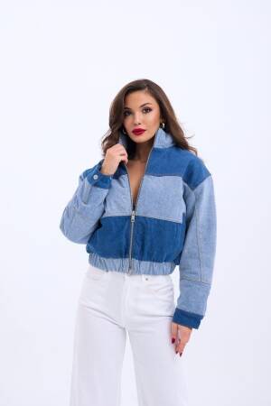Coat - Blue - Fame - Globality Store - Women Clothes Wholesale Turkey