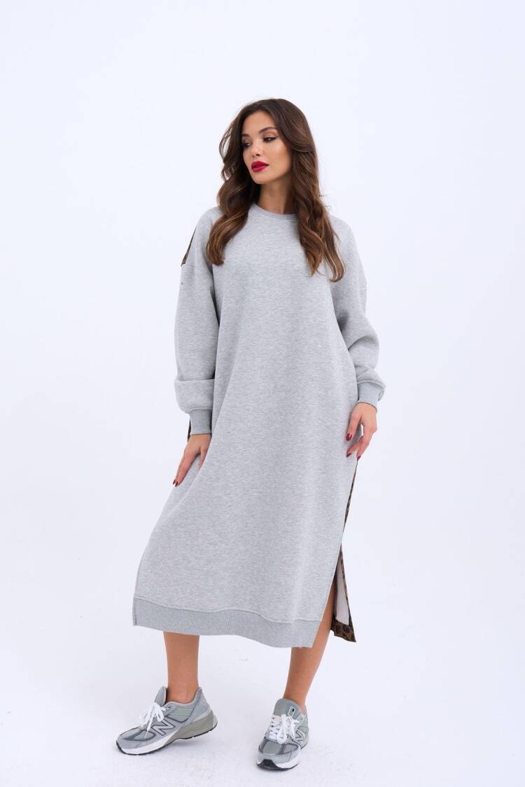 Long Sweat Dress - Gray