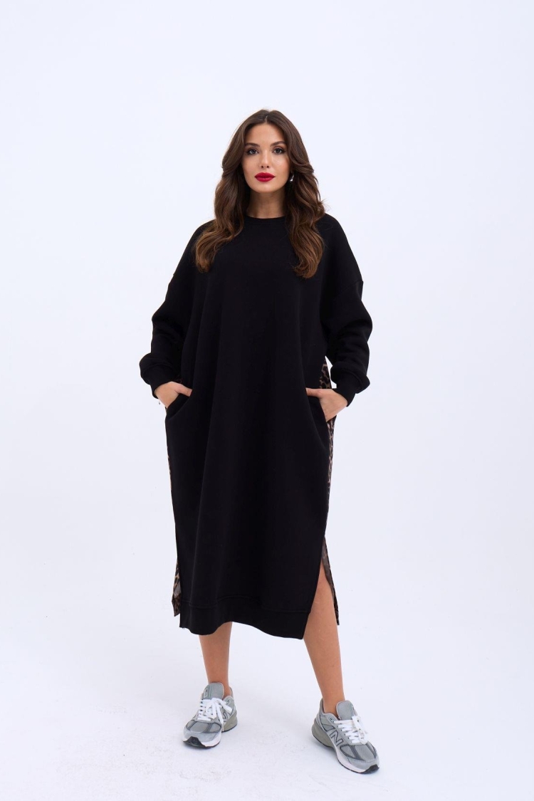 Long Sweat Dress - Fame - Globality Store - Women Clothes Wholesale Turkey