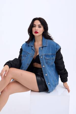 Denim Jacket - Blue - Fame - Globality Store - Women Clothes Wholesale Turkey
