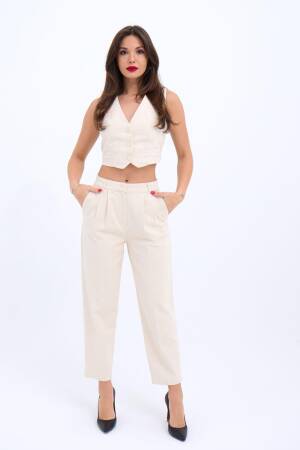 Vest - Beige - Fame - Globality Store - Women Clothes Wholesale Turkey