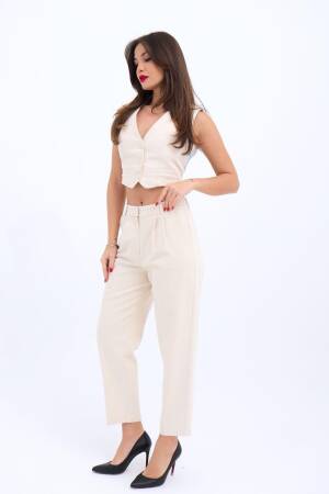 Vest - Beige - Fame - Globality Store - Women Clothes Wholesale Turkey