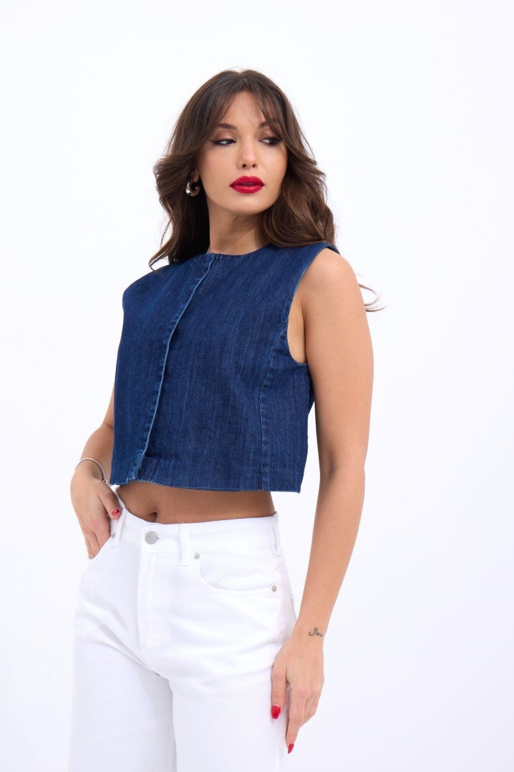 Denim Vest - Blue