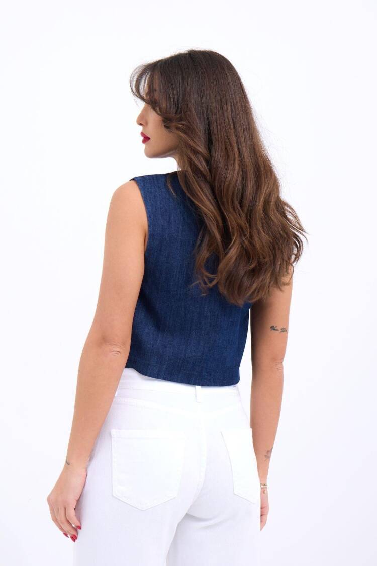 Denim Vest - Blue