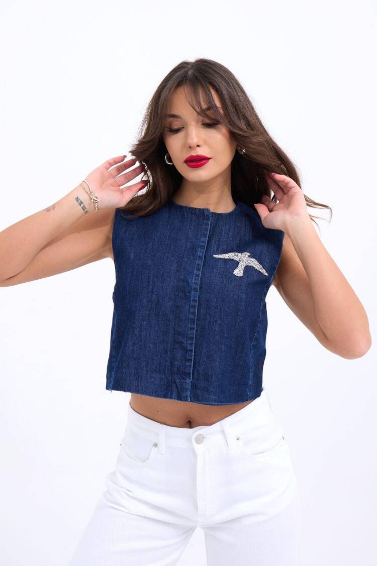 Denim Vest - Blue