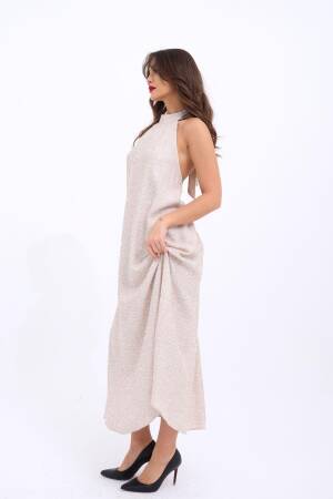 Dress - Beige - Fame - Globality Store - Women Clothes Wholesale Turkey