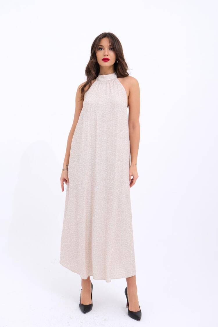 Dress - Beige - Fame - Globality Store - Women Clothes Wholesale Turkey