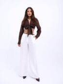 Trousers - White - Fame - Globality Store - Women Clothes Wholesale Turkey