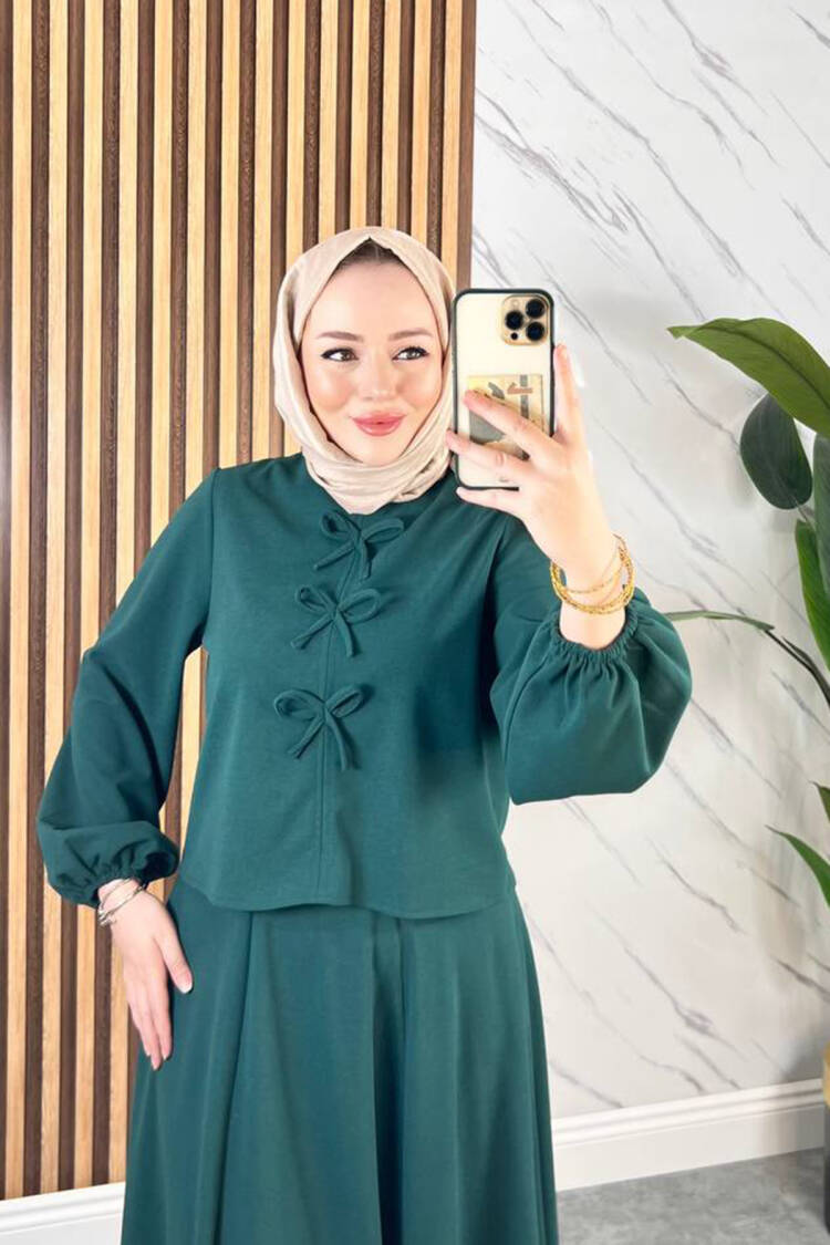 Dress Blouse Double Suit -Green