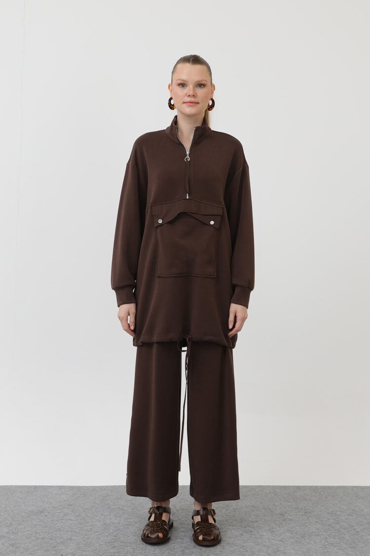 Women's Pocket Detailed Zipper Suit