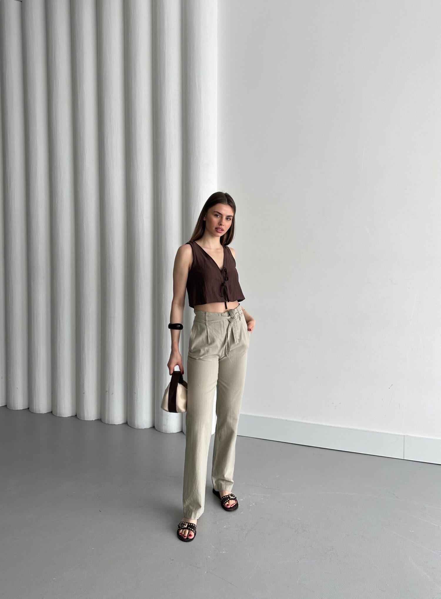Belted Trousers - My Fashion - Globality Store - Women Clothes Wholesale Turkey