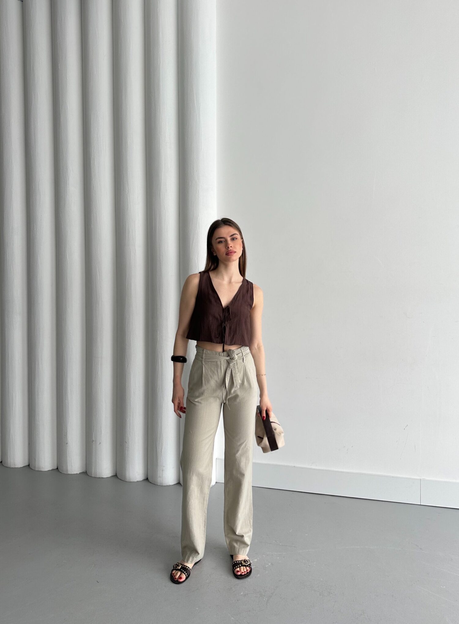 Belted Trousers - My Fashion - Globality Store - Women Clothes Wholesale Turkey