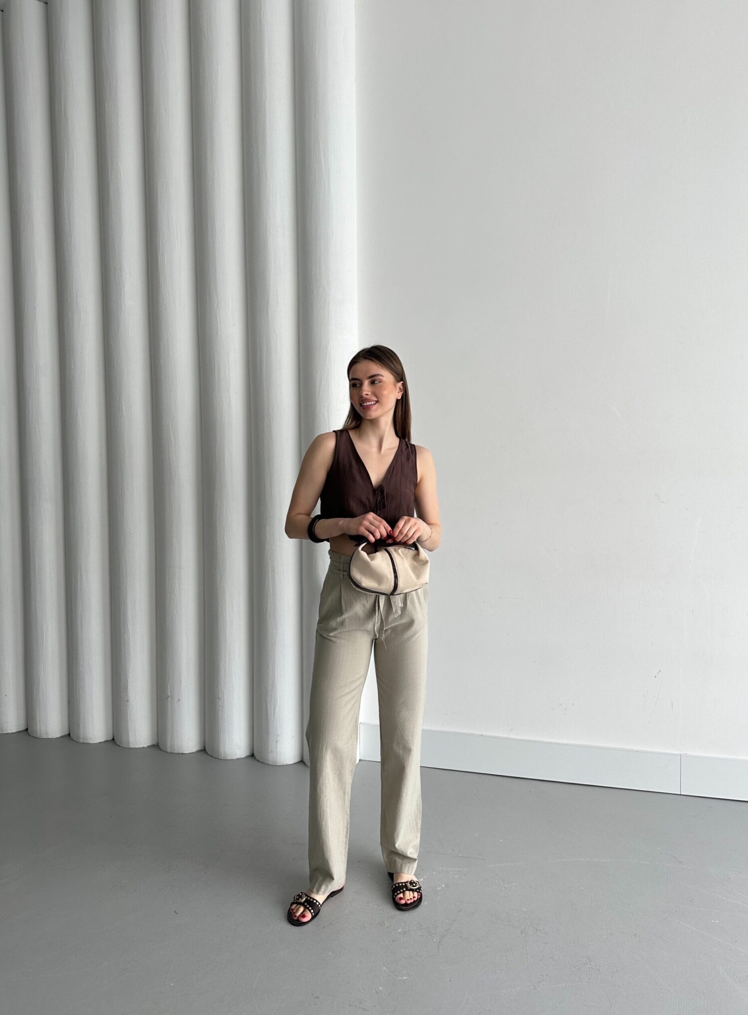 Belted Trousers - My Fashion - Globality Store - Women Clothes Wholesale Turkey