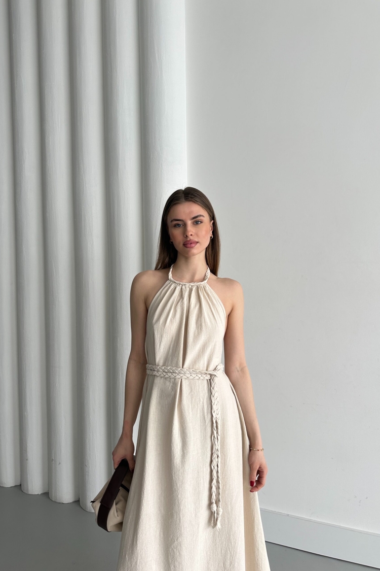 Open Back Belt Dress