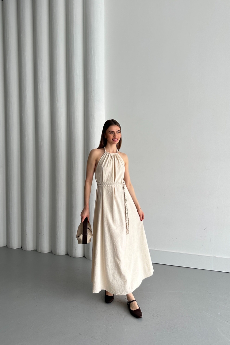 Open Back Belt Dress