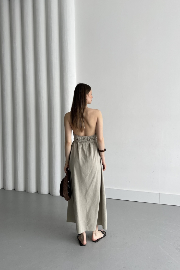 Open Back Belt Dress