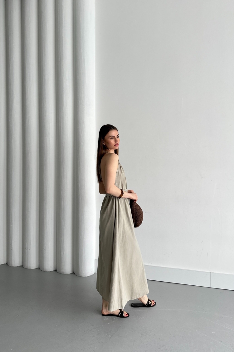 Open Back Belt Dress