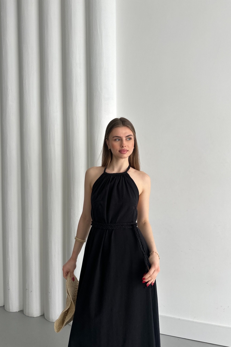 Open Back Belt Dress - My Fashion - Globality Store - Women Clothes Wholesale Turkey