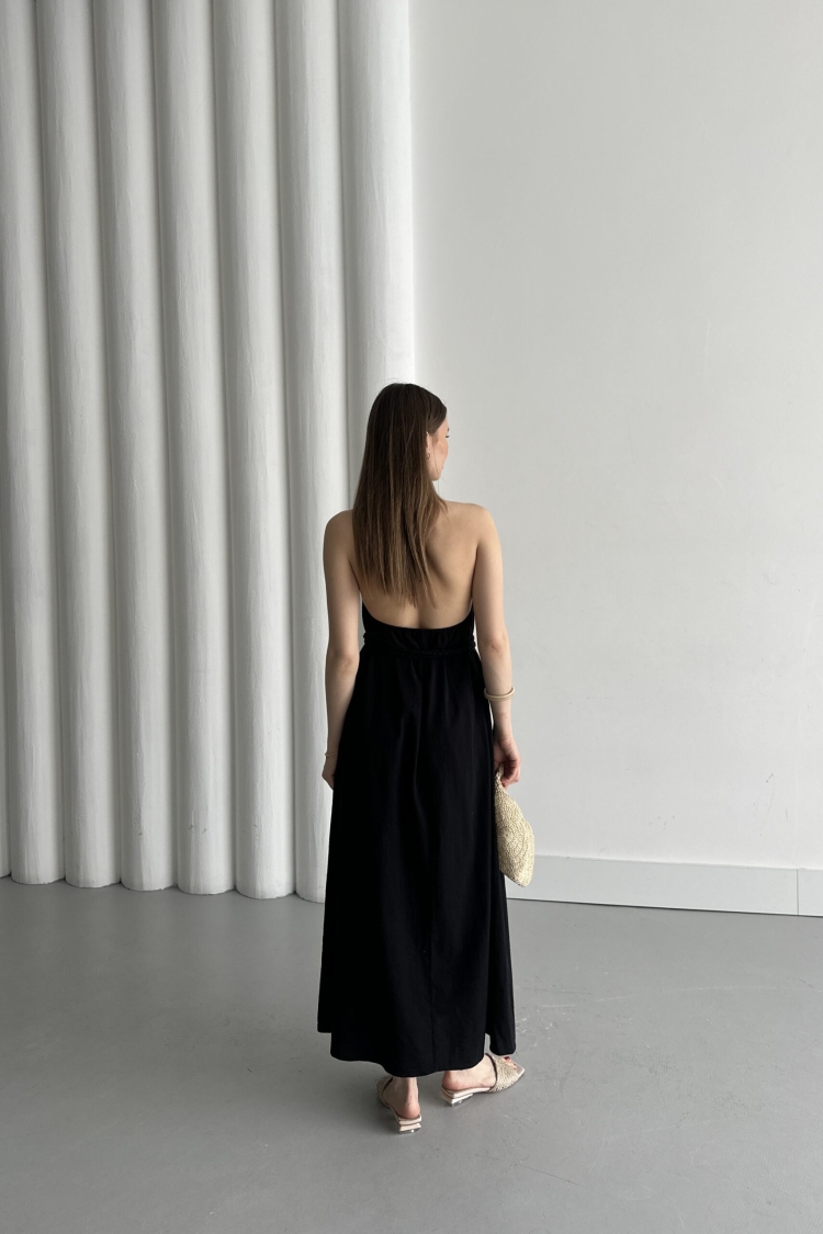 Open Back Belt Dress