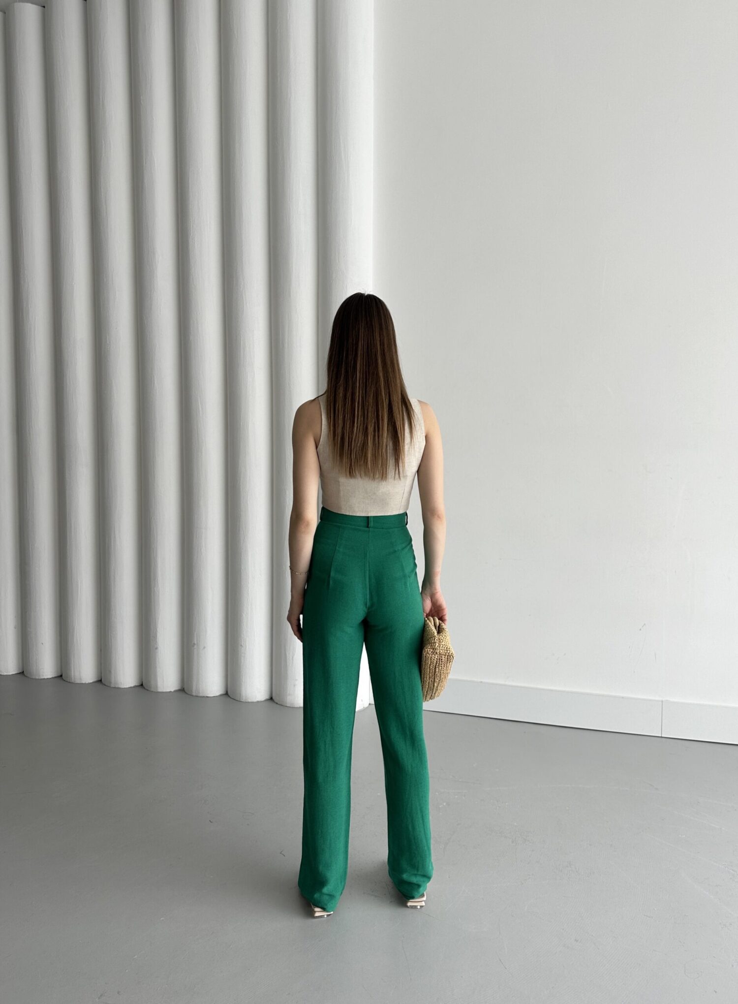 Agl Linen Pants With Zipper - My Fashion - Globality Store - Women Clothes Wholesale Turkey
