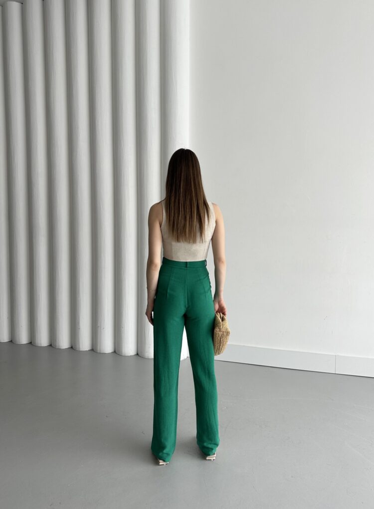 Agl Linen Pants With Zipper