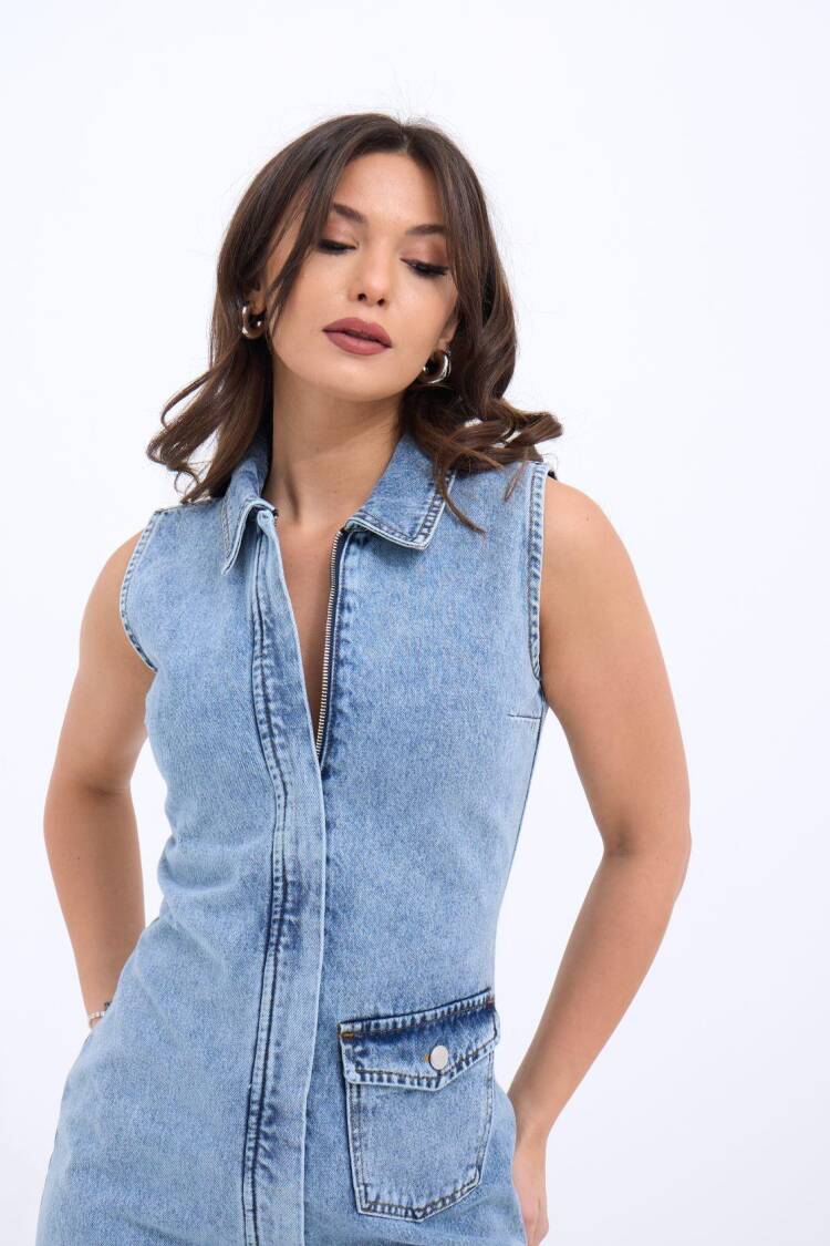 Denim Vest - Blue