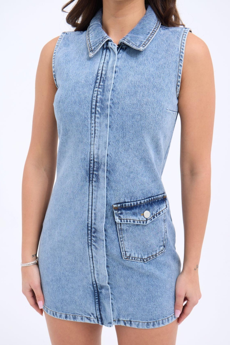 Denim Vest - Blue
