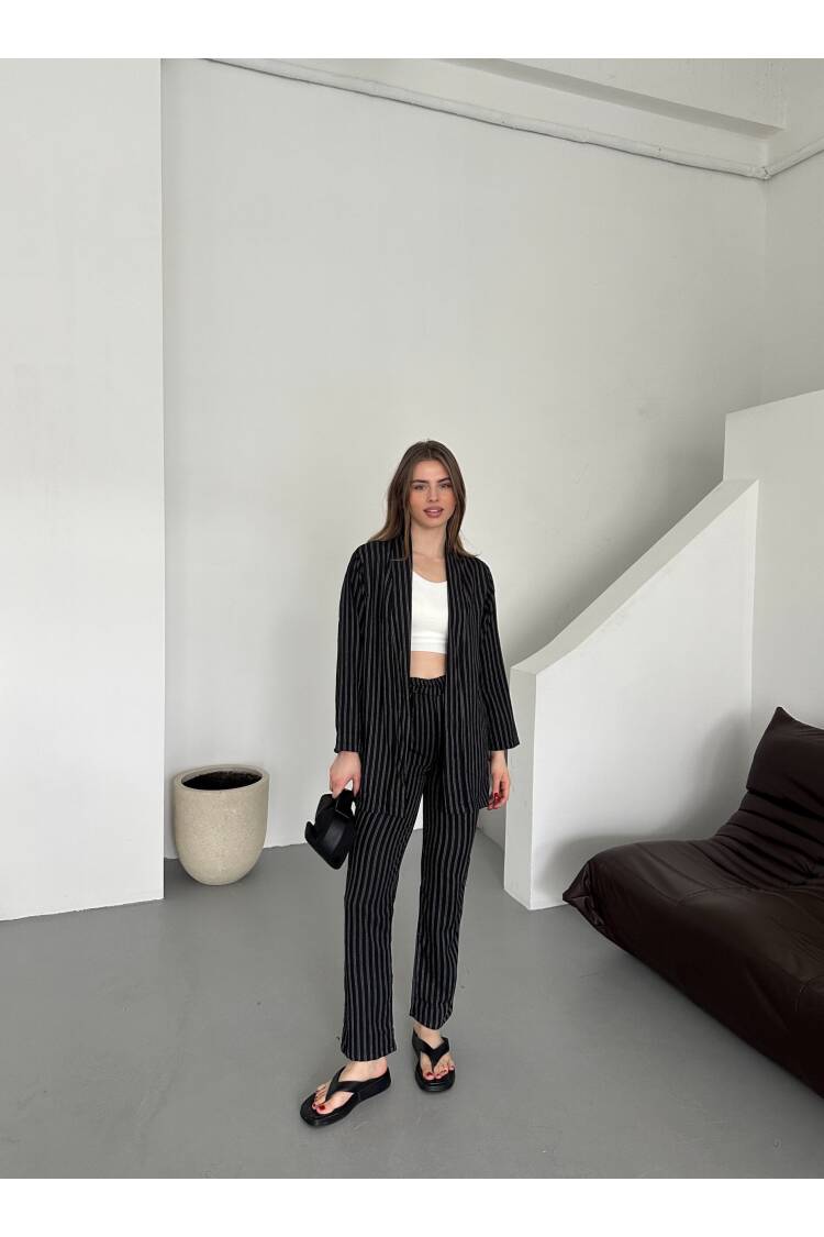 Striped Vest Suit