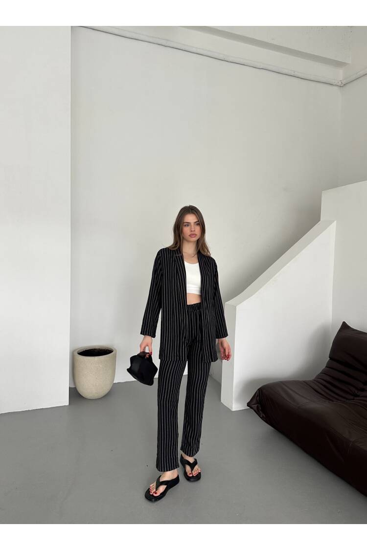Striped Vest Suit