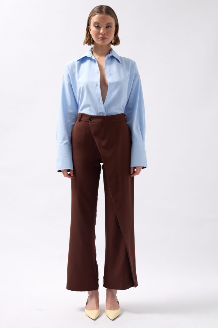 Tire Detail Asymmetric Pants