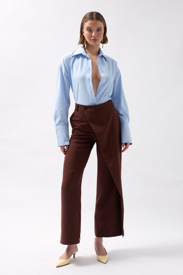 Tire Detail Asymmetric Pants