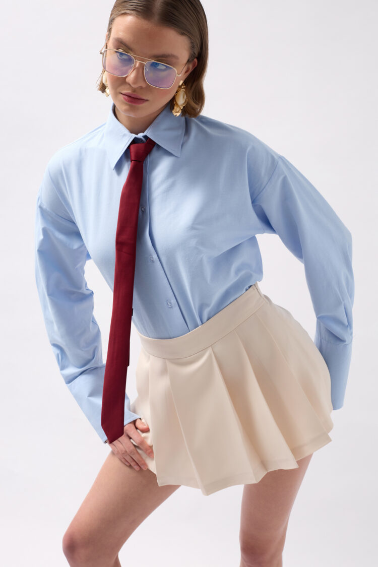 Pleated Mini Shorts Skirt